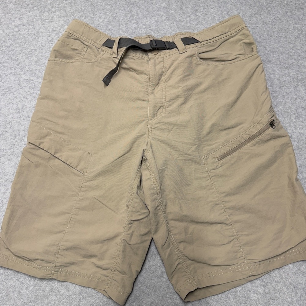 The North Face Shorts Mens XL Beige 12in Belted Hiking Quick Dry Pockets